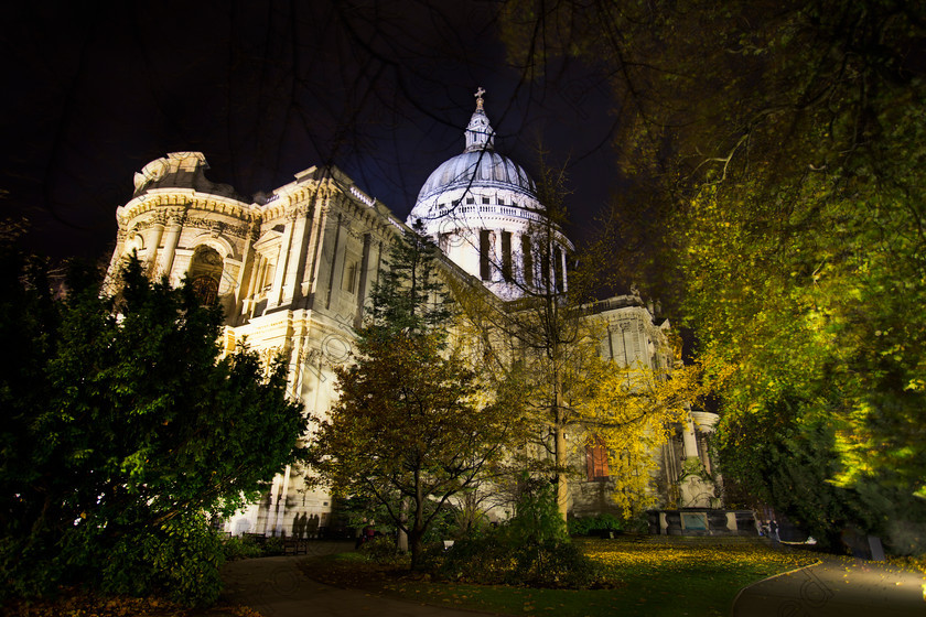 St Pauls 001 
 St Paul's Cathedral, London, United Kingdom 
 Keywords: blurred, bus, capital, cathedral, christianity, church, cities, dusk, england, famous, landmark, london, motion, night, paul, place, religion, s, spirituality, st, tourism, uk