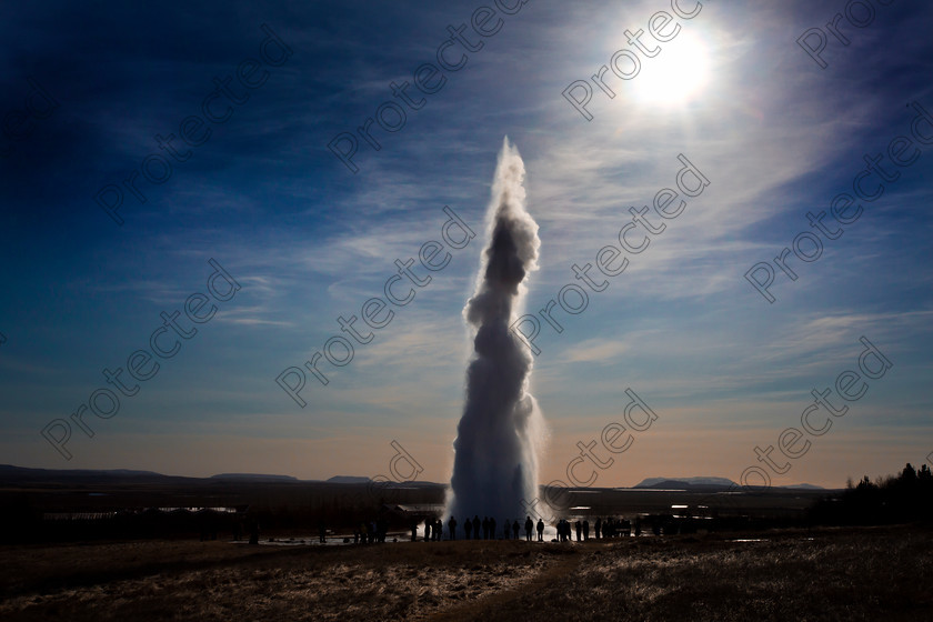 0701 Geysir full res 
 Erupting Strokkur Geysir, Iceland 
 Keywords: People, Watching, Waiting, Silhouette, Strokkur, Geyser, Iceland, Sunset, Erupting, Heat, North, Nature, Tourist, region, Steam, Blue, Journey, Majestic, Tourism, Boiling, Geology, Exploding, Volcano